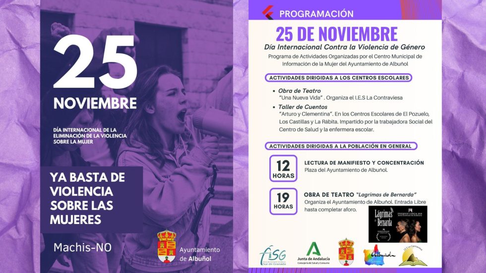 Albuñol grita «Ya basta de violencia sobre Las Mujeres»